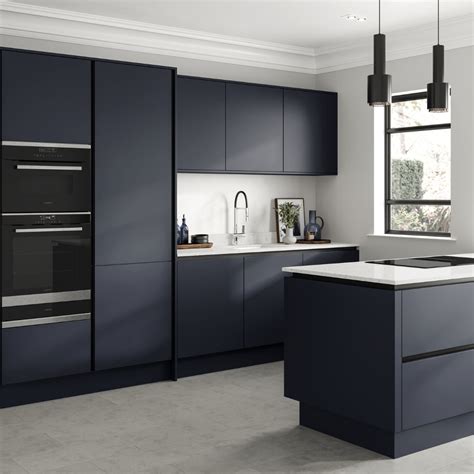 Modern Navy Blue Kitchen Cabinets A Stylish And Timeless Choice Decoomo