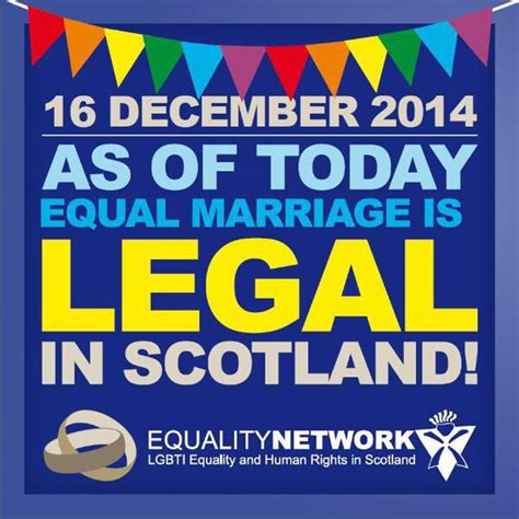 Same Sex Marriage Is Now Legal In Scotland