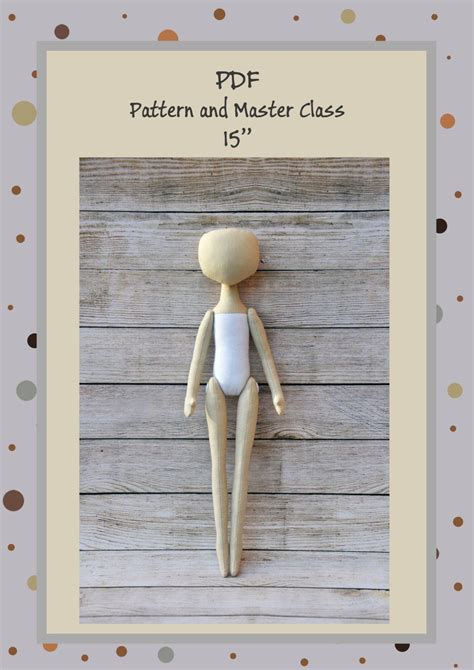 pdf doll body cloth doll pattern pdf sewing tutorial pattern soft doll pattern sewing dolls