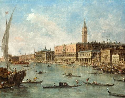 Venice The Doges Palace And The Molo Painting By Francesco Guardi