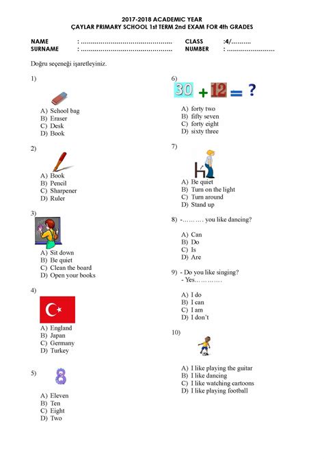 Top 19 4 Sınıf Ingilizce 8 ünite Testleri Pdf En Iyi 2022