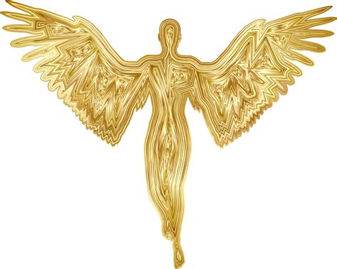 Clipart Angel Silhouette Gold
