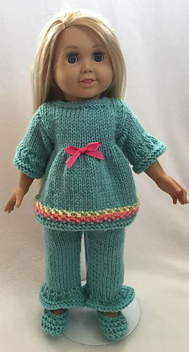Ravelry Cozy Winter Pajamas For Dolls Pattern By Frugal Knitting Haus