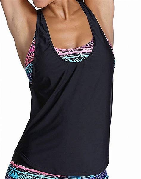 Designer Brand Swimwear Designer Brand Womens Open Back Tankini Top