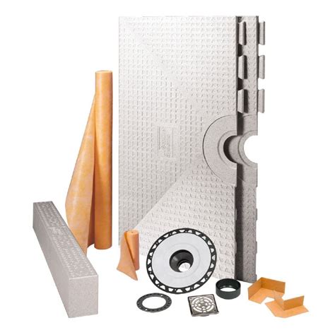 Designed for remodeling and renovation projects, the. Schluter 32 x 60 Inch Off Center Drain Kerdi Shower Kit ...