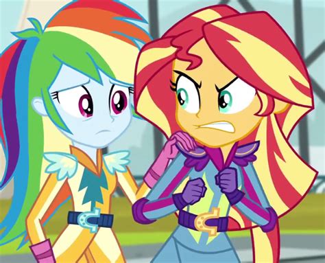 Safe Screencap Rainbow Dash Sunset Shimmer Equestria Girls Friendship Games G