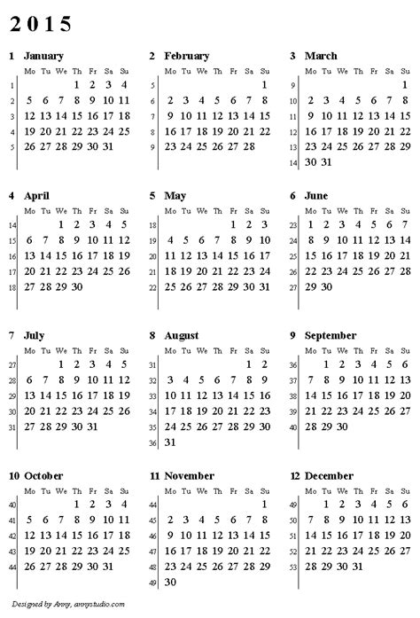 Calendars 2015 2016 And 2017 Free Printable Pdf Templates Print
