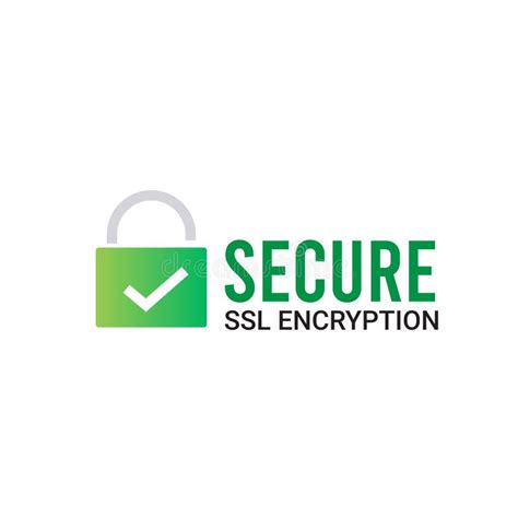 Secure Ssl Encryption Logo Secure Connection Icon Vector Illustration