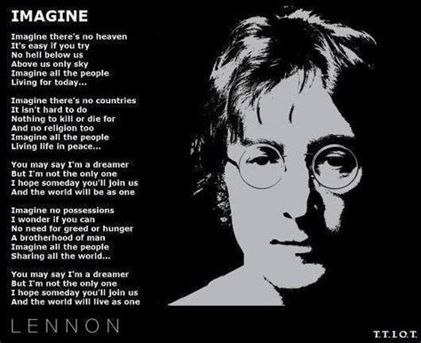Imagine Imagine Lyrics Imagine John Lennon John Lennon