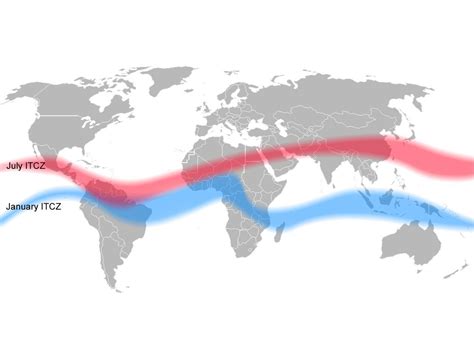 The Thermal Equator Locations Having The Highest Mean