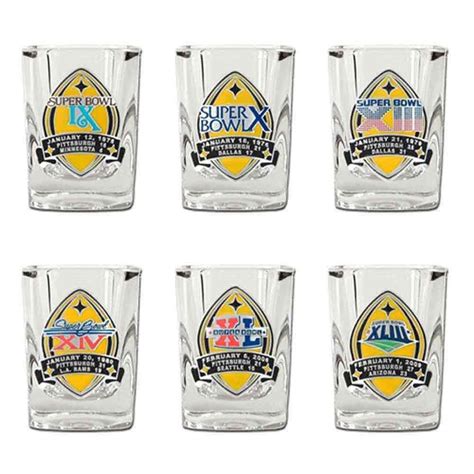 pittsburgh steelers 6 time super bowl champs shot glass set pittsburgh steelers shot glass