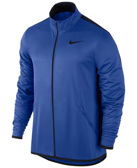 Nike Mens Dri Fit Zip Training Jacket In Blue For Men Lyst