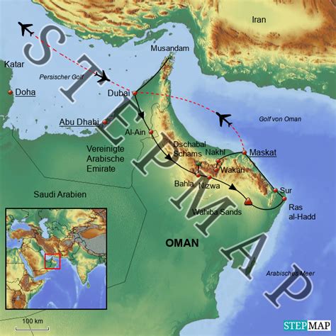 Stepmap Oman 3 Landkarte Für Oman