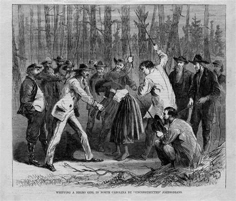 whipping a negro girl slave in north carolina by unconstructed johnsonians slave
