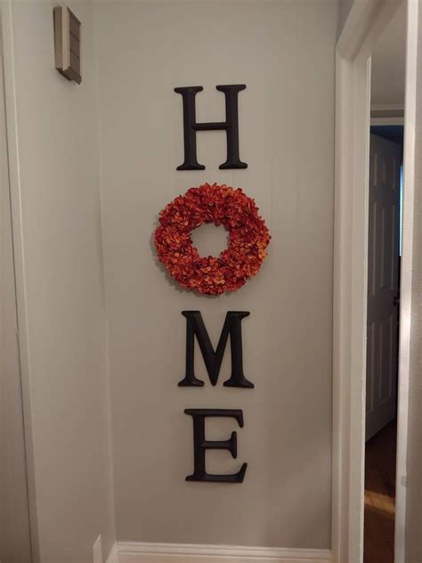 Home Sign Home Letters Home Letters With Wreath Farmhouse Etsy Home