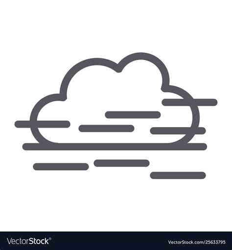 Fog Line Icon Weather And Forecast Humidity Sign Vector Image