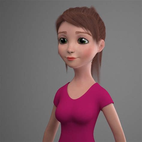 cartoon girl 3d model telegraph