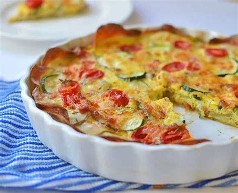 Vegetable And Pancetta Quiche With Potato Crust