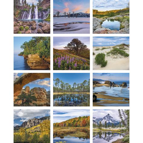 2024 Landscapes Of America Mini Calendar 6 X 12 Imprinted Staple