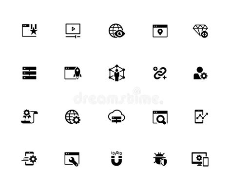 Seo And Digital Marketing Icons 2 Of 2 32 Pixels Icons White Series