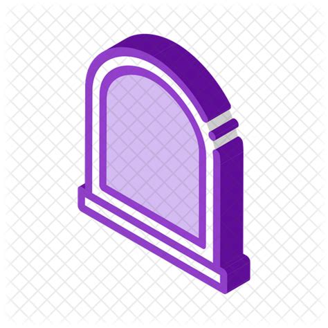 Arched Window Icon Download In Isometric Style