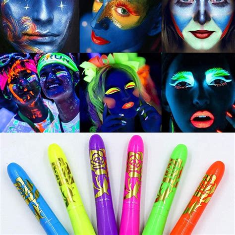 Glow In The Dark Face Paint Black Light Paint Uv Neon Face And Body Paint Non Toxic Neon Face