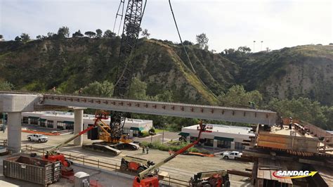 Flyover Girder Installation At Rose Canyon April 2019 Time Lapse