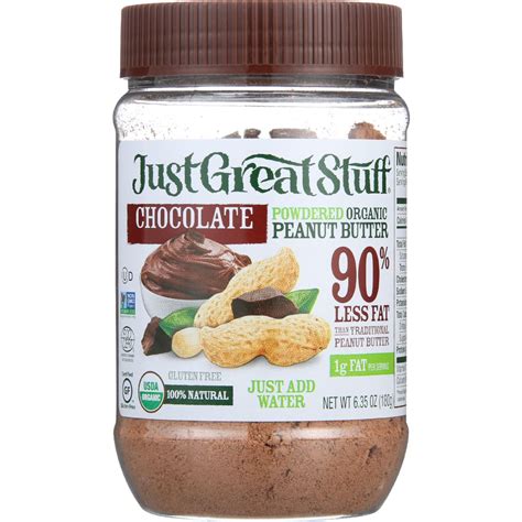 Just Great Stuff Peanut Butter Organic Chocolate Powdered 635
