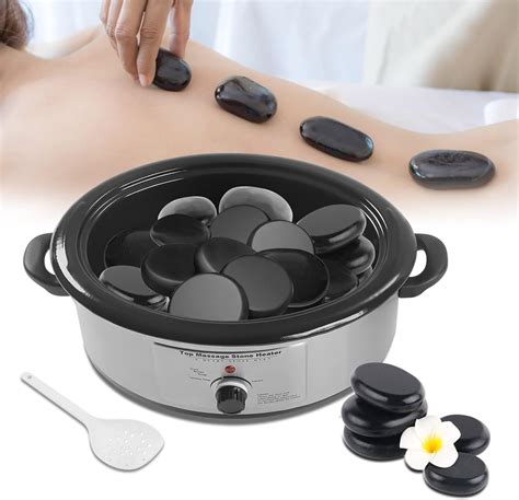 Hot Stone Wärmegerät Massage Set Klein 6 Liter Heiße Steine Erwärmer Mit Digitaler