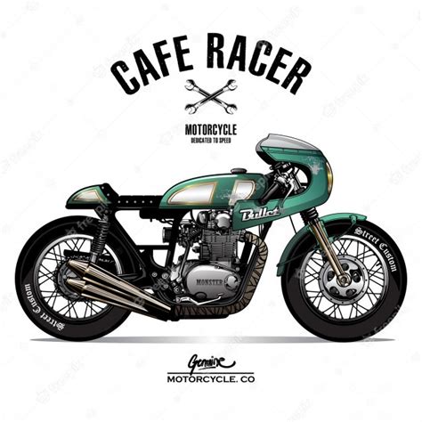 Premium Vector Vintage Cafe Racer Poster
