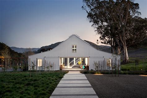 Contemporary White Barn House Design Open Concept Design