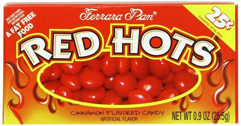 Red Hots Candy Is Shown In This Image