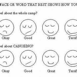 1 The Example Of The Smiley Faces Assessment Scale Used At Camp
