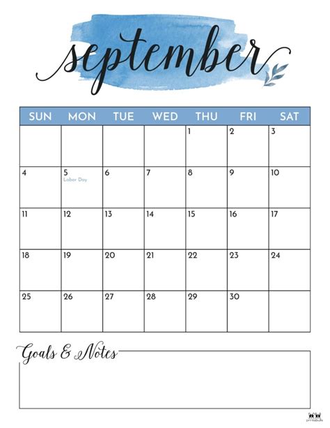 Calendar 2022 September Printable
