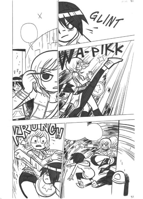 Scott Pilgrim Vs The Universe Vol 5 Pg 51 By Bryan Lee O Malley Ramona And Knives Fighting