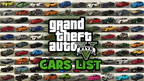 Grand Theft Auto 5 Car List