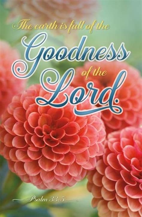 Shop The Word Bulletin Goodness Of The Lord Psalm 335 Kjv Pack Of
