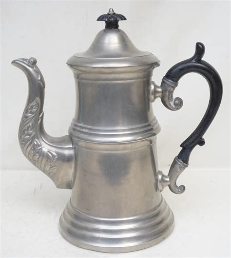 Sold Price C 1849 American Pewter Coffee Pot Invalid Date Edt