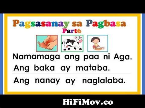 Part Pagsasanay Sa Pagbasa Ng Mga Pangungusap Magsanay At Matutong Bumasa Filipino Grade