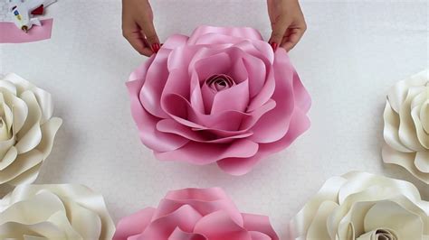 Cardstock Paper Flowers Diy Any Size Cardstock Paper Flower Tutorial
