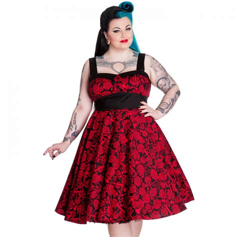 Hell Bunny Arcadia S Dress In Red Plus Size Vintage Dresses Plus