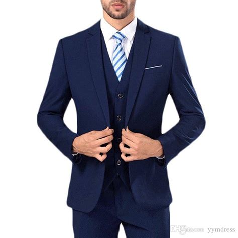 Wedding Tuxedos Slim Fit Mens Business Suit Jacket Pants Tie