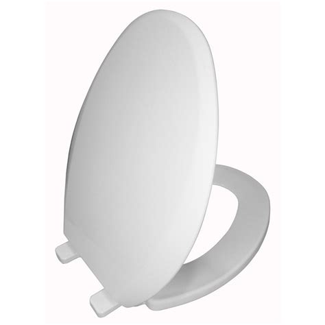 Shop Aquasource White Plastic Elongated Slow Close Toilet Seat At