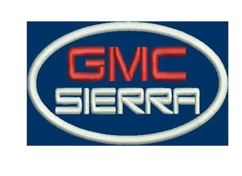 Gmc Sierra Logo Outline Auto Embroidery Design Patch Gms Etsy