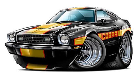 muscle car cartoon drawings ~ car muscle vector american cartoon classic illustration big cars