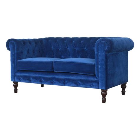 Royal Blue Velvet Chesterfield Sofa Modern Furniture Sofas