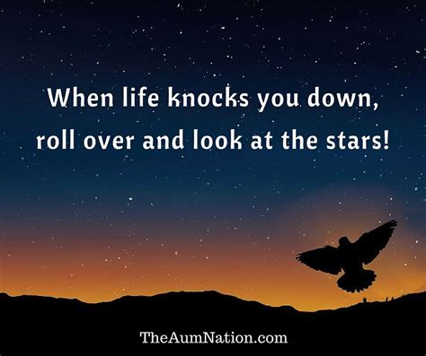 When Life Knocks You Down Roll Over And Look At The Stars When Life