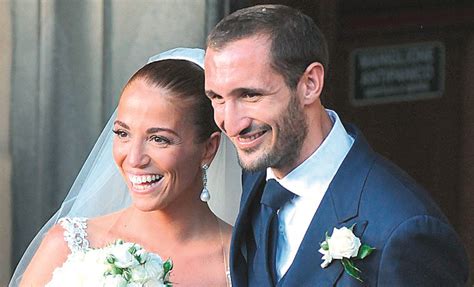 They started their relationship many years ago and after being engaged for four years they finally tied the knot in 2014. Chiellini ties the knot
