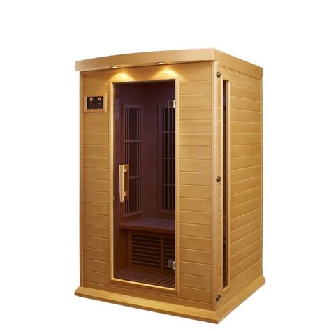 2 People Capacity And Cedar Solid Wood Type Wood Infrared Steam Sauna