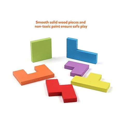 Coogam Wooden Puzzle Brain Teasers Toy Tangram Jigsaw Intelligence